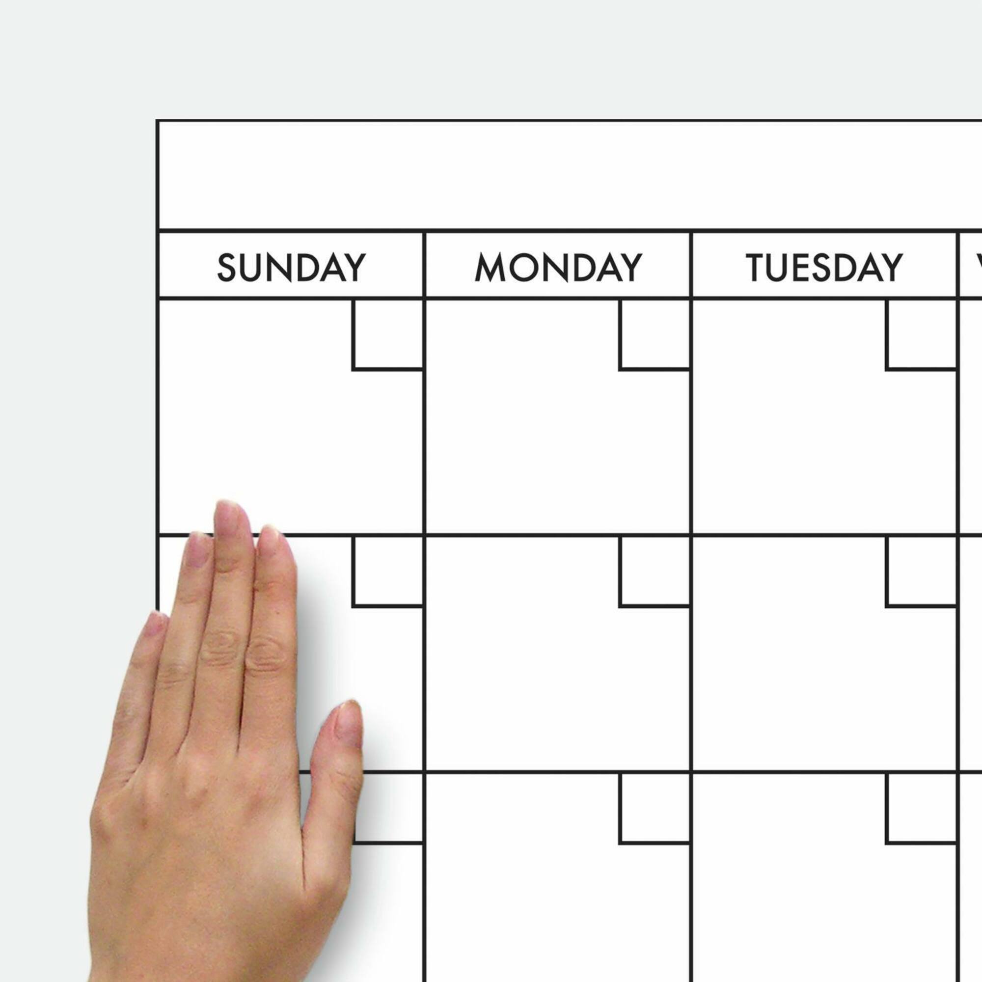 RoomMates Basics Dry Erase Calendar Peel & Stick Wall Decal